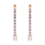 Altaire - Emerald and Round Cut Eternity Hoops - Gem Jewelers Co