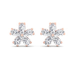 Meldo - 1.05 Carat Pear Shape Flower Diamond Earrings - Gem Jewelers Co
