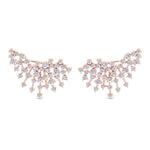 Celeste - 4.20CT Luxurious Cluster Diamond Earring Crawlers - Gem Jewelers Co