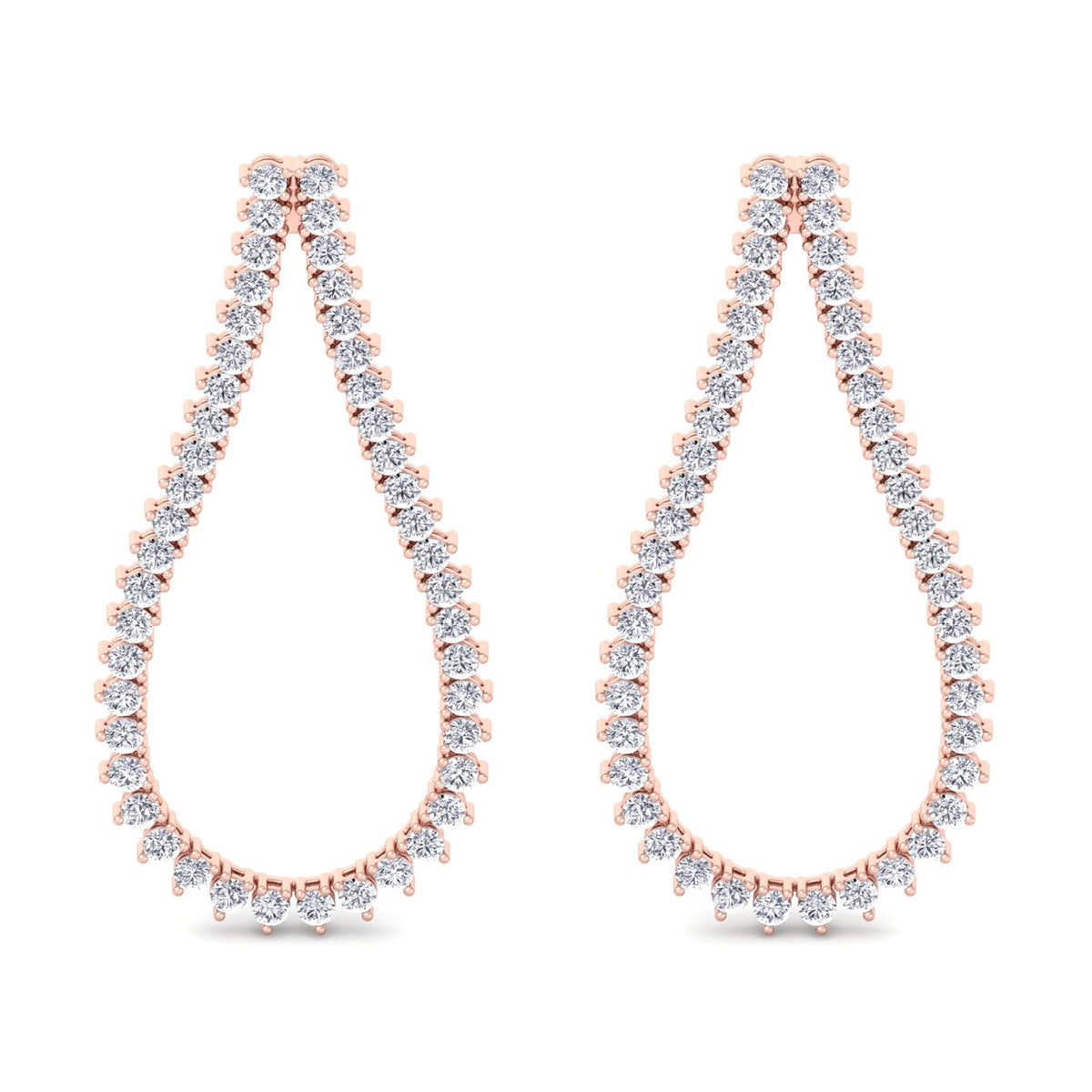 Macha - 2.40CT Teardrop Shape Diamond Fashion Earrings - Gem Jewelers Co