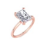Zuri - Radiant Cut Solitaire Diamond Engagement Ring with Double Claw Prong - Gem Jewelers Co