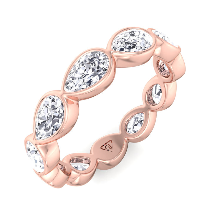 east-to-west-style-bezel-set-pear-shape-diamond-eternity-band-in-solid-rose-gold