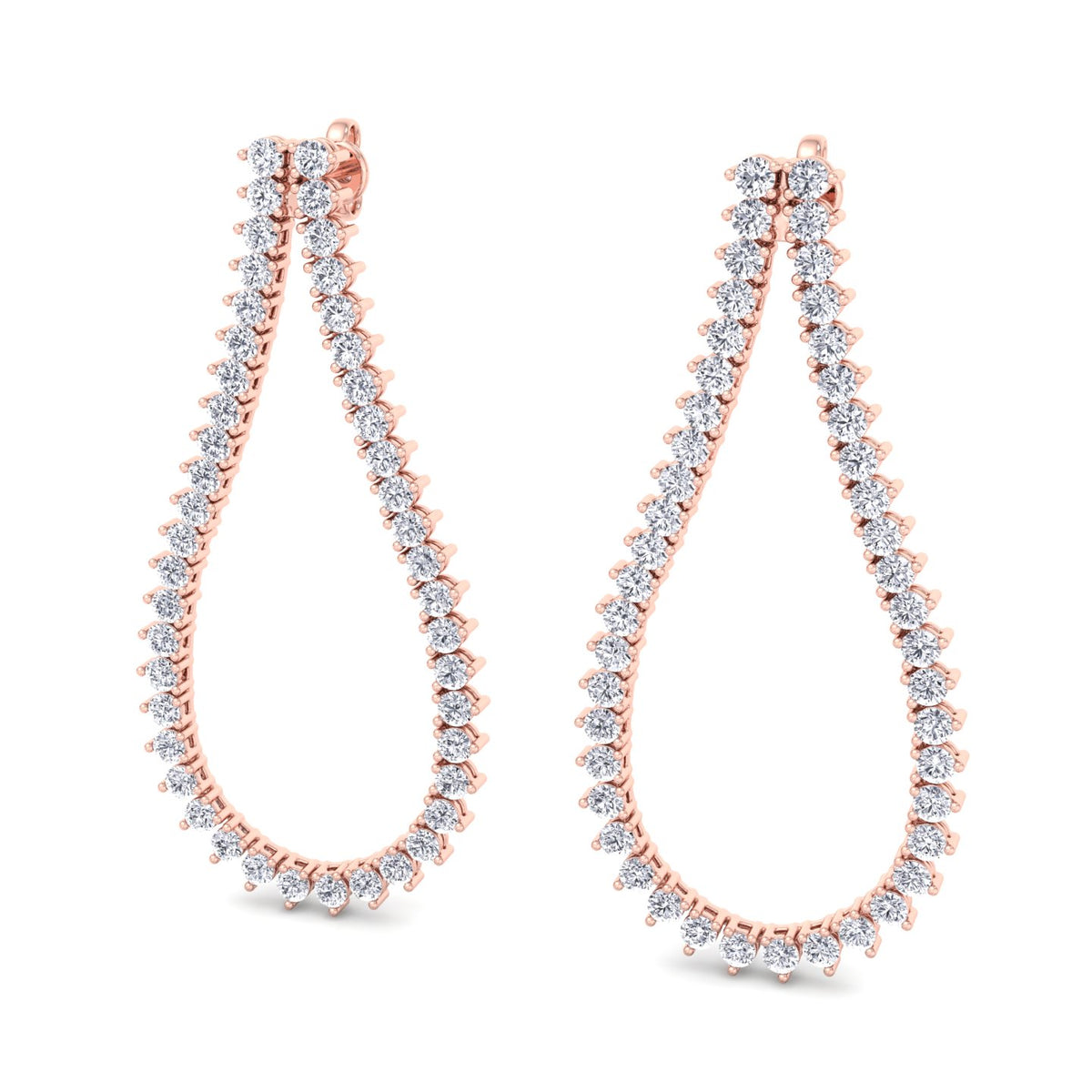 Macha - 2.40CT Teardrop Shape Diamond Fashion Earrings - Gem Jewelers Co