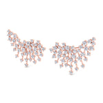 Celeste - 4.20CT Luxurious Cluster Diamond Earring Crawlers - Gem Jewelers Co