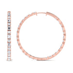 Altaire - Emerald and Round Cut Eternity Hoops - Gem Jewelers Co