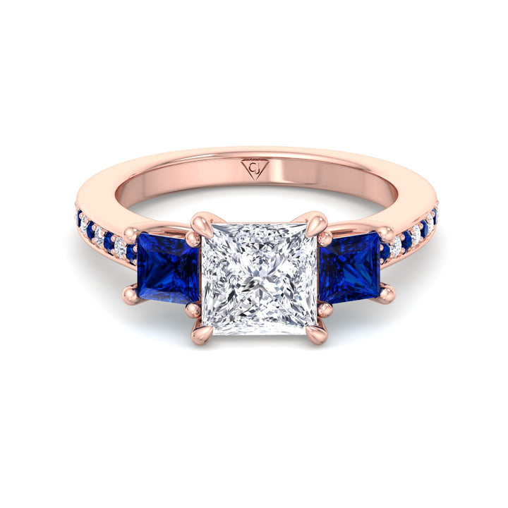 3-20-carat-total-weight-princess-cut-diamond-engagement-ring-with-blue-sapphire-sidestones-rose-gold