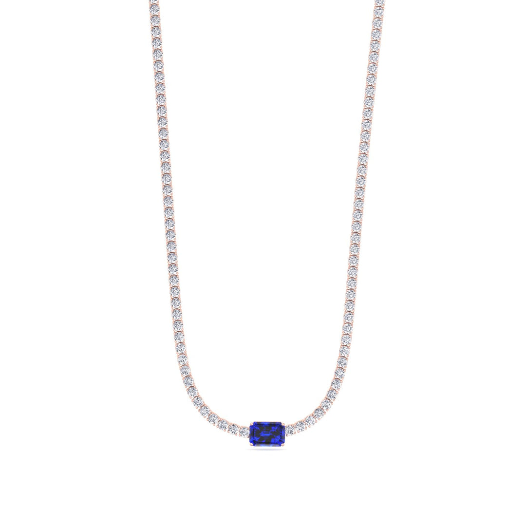 single-stone-blue-sapphire-and-round-cut-diamond-tennis-necklace-in-18k-rose-gold