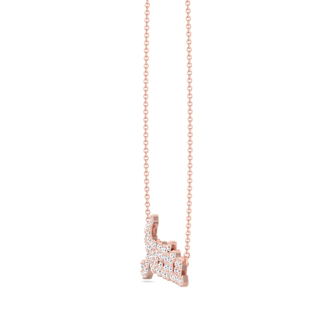 3/4CT T.W. Custom Diamond Name Pendant Necklace - Gem Jewelers Co