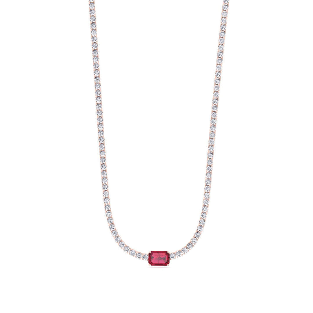 single-stone-red-ruby-and-round-cut-diamond-tennis-necklace-in-18k-rose-gold
