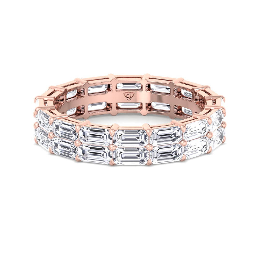 double-row-east-to-west-emerald-cut-diamond-eternity-band-in-rose-gold