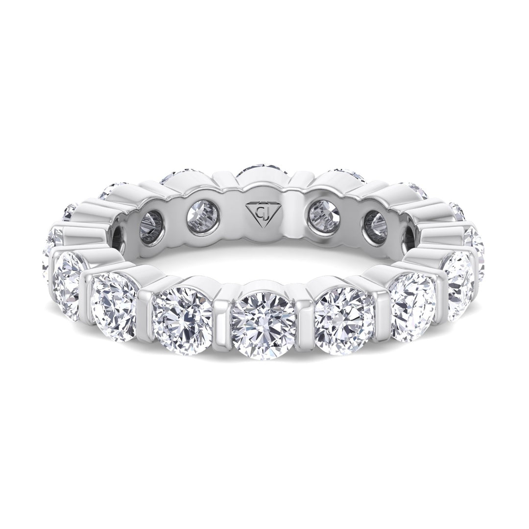 Round Cut Diamond Eternity Band white gold