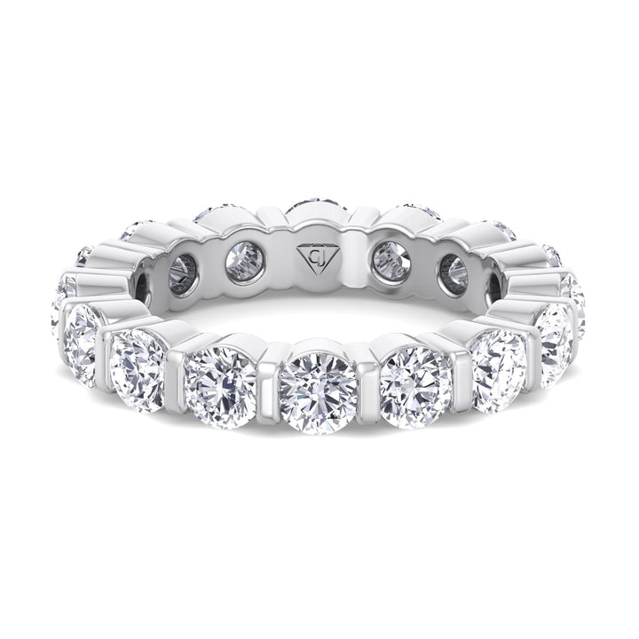 Round Cut Diamond Eternity Band white gold