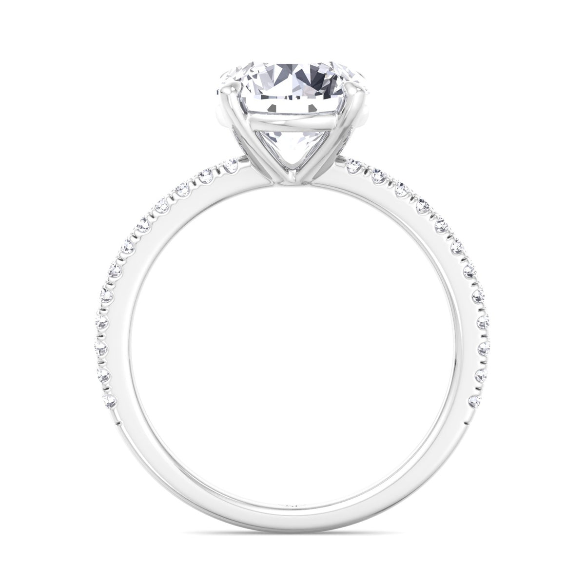 round-cut-diamond-ring-with-sidestones-in-white-gold