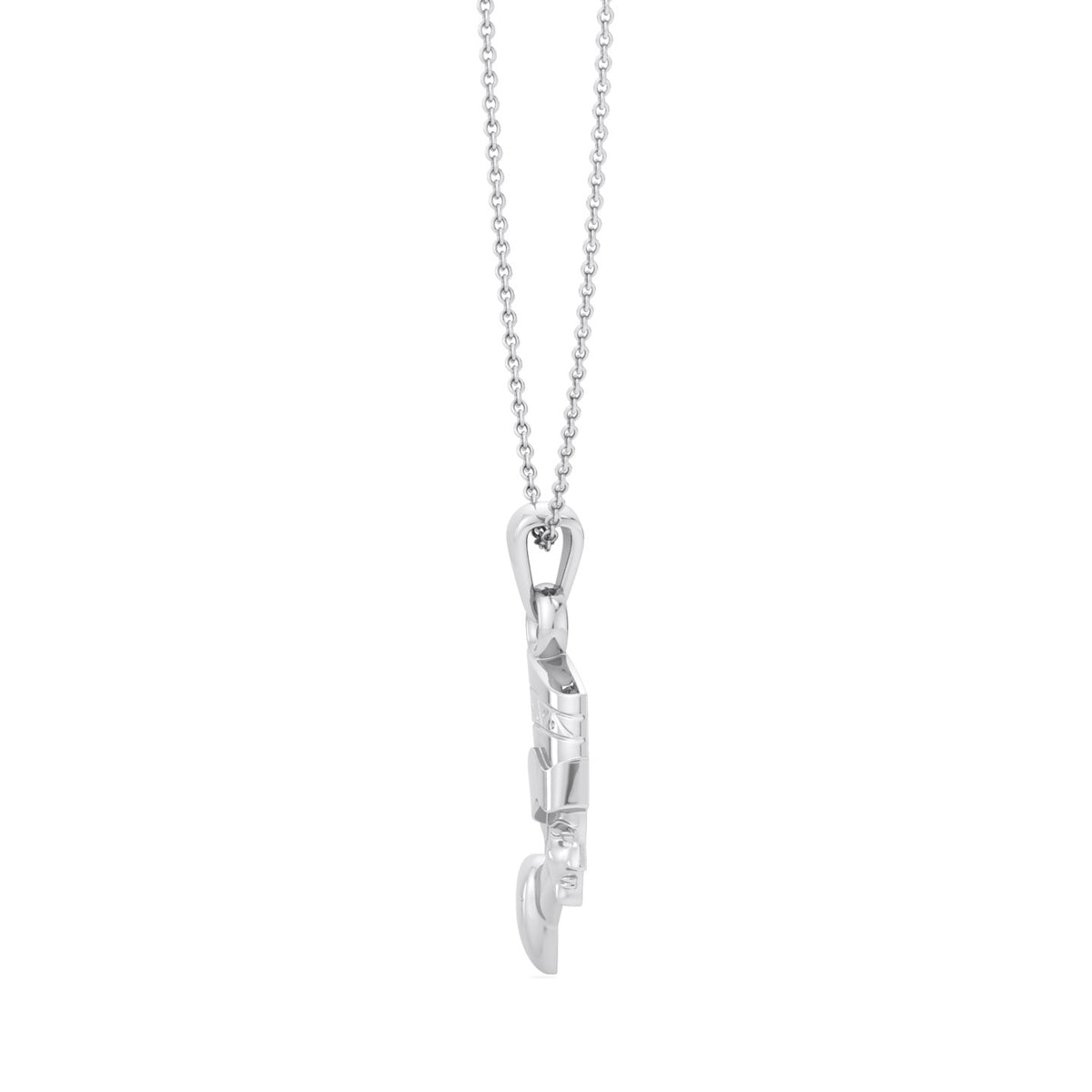 Solid Gold Nefertiti Pendant Necklace White, width
