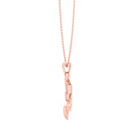 Solid Nefertiti Pendant Necklace Rose Gold
