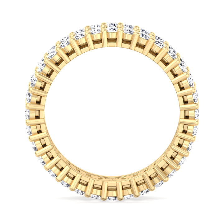 Verona - Exclusive Round and Baguette Natural Diamond Ring, Yellow Gold