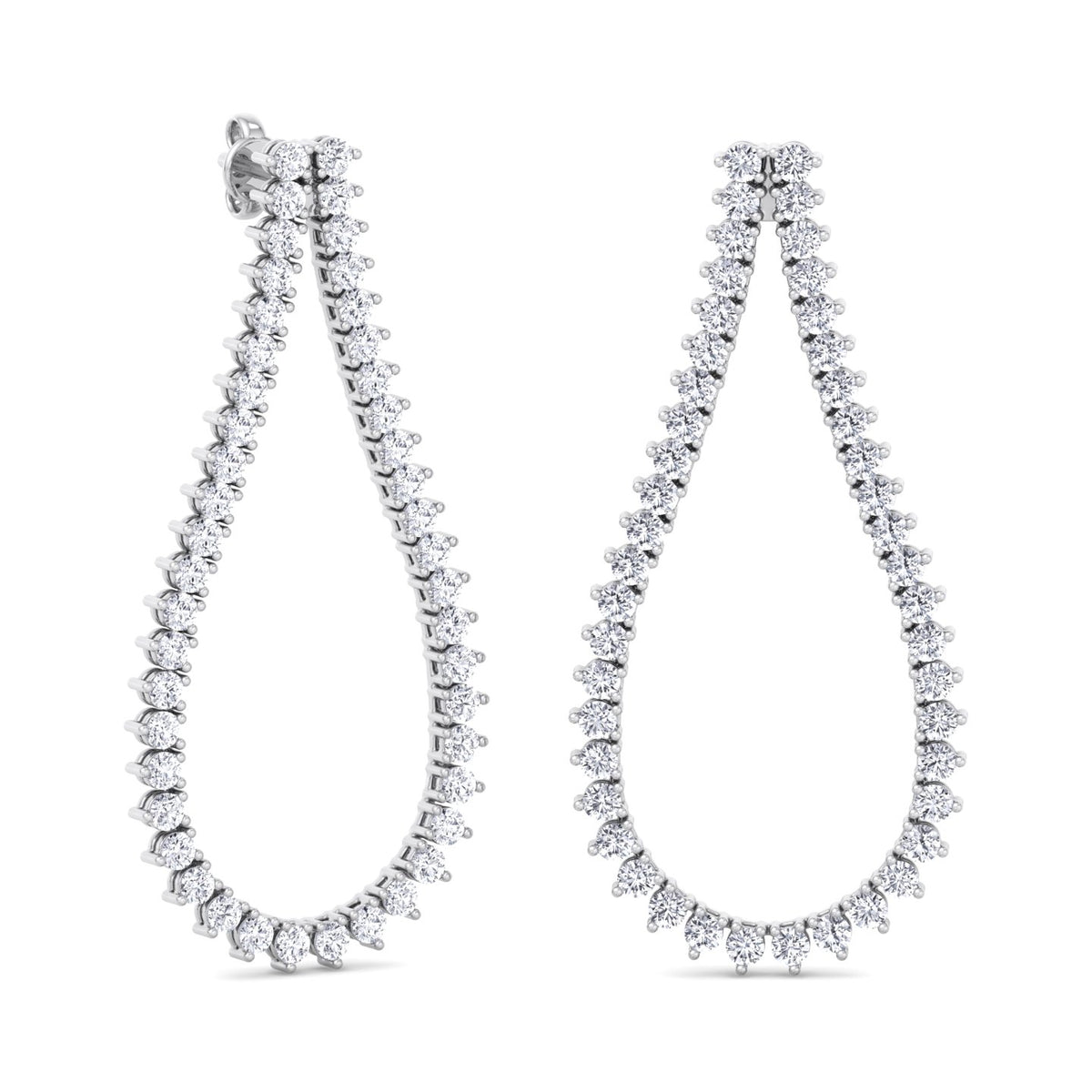 Macha - 2.40CT Teardrop Shape Diamond Fashion Earrings - Gem Jewelers Co