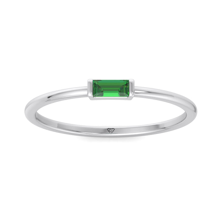 dainty-green-emerald-baguette-solitaire-stackable-ring-in-solid-white-gold-band