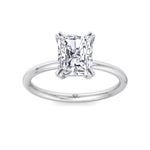 Zuri - Radiant Cut Solitaire Diamond Engagement Ring with Double Claw Prong - Gem Jewelers Co