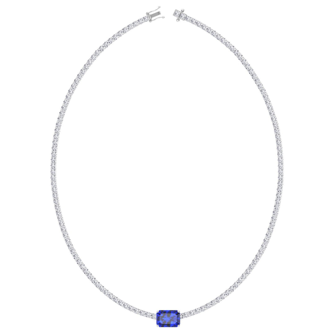 single-stone-blue-sapphire-and-round-cut-diamond-tennis-necklace-in-14k-white-gold