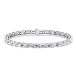 Wally - 10.50CT T.W East To West Emerald Cut Natural Diamond Tennis Bracelet - Gem Jewelers Co