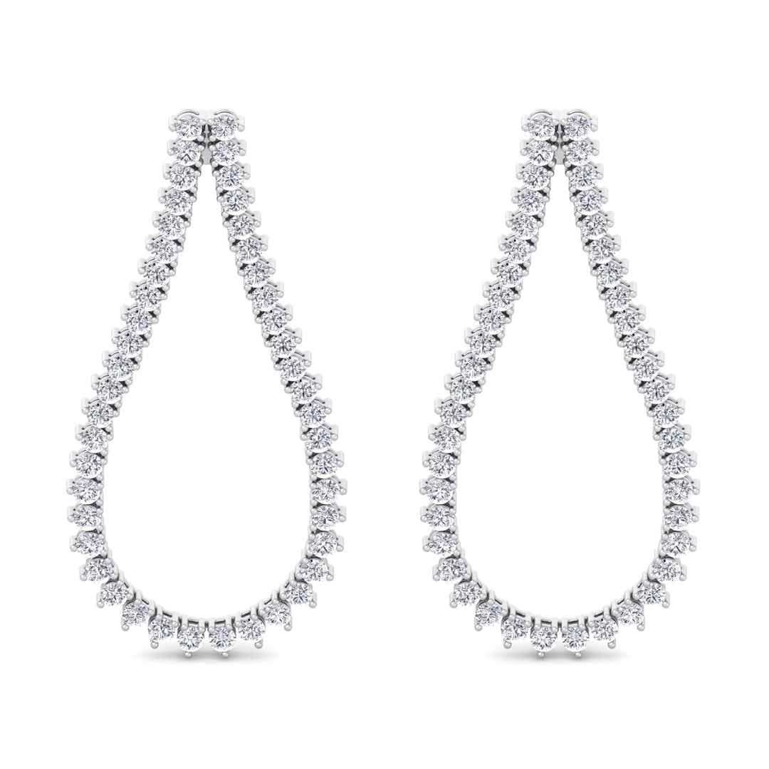 Macha - 2.40CT Teardrop Shape Diamond Fashion Earrings