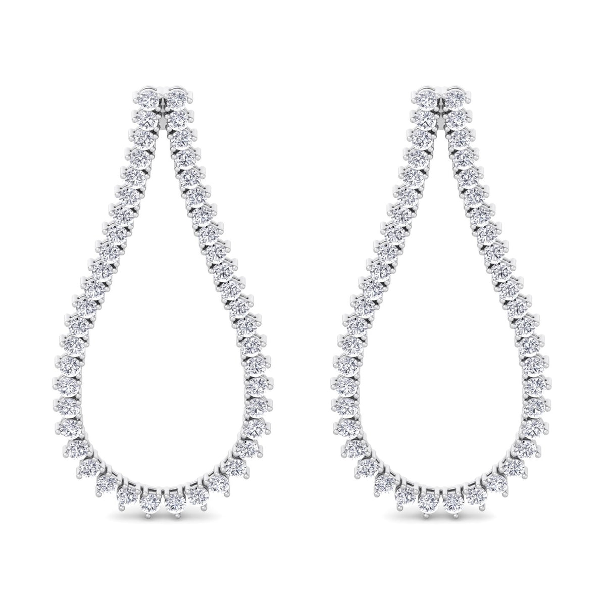 Macha - 2.40CT Teardrop Shape Diamond Fashion Earrings - Gem Jewelers Co