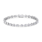 10.50 carat natural diamond tennis bracelet 14K white gold