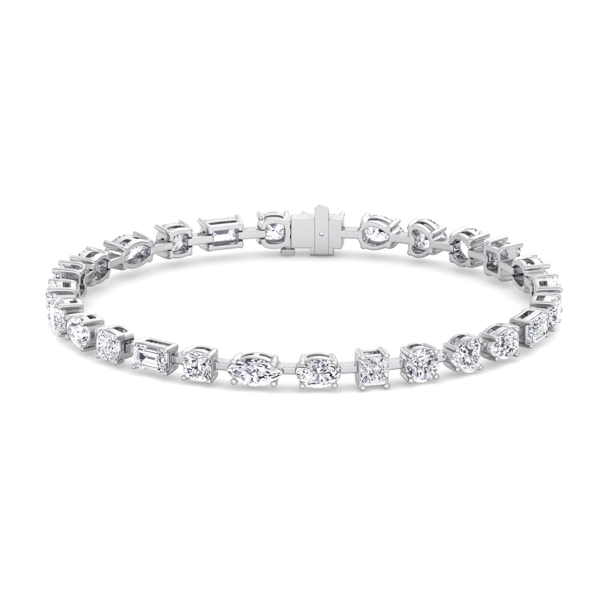 10.50 carat natural diamond tennis bracelet 14K white gold