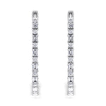Altaire - Emerald and Round Cut Eternity Hoops - Gem Jewelers Co
