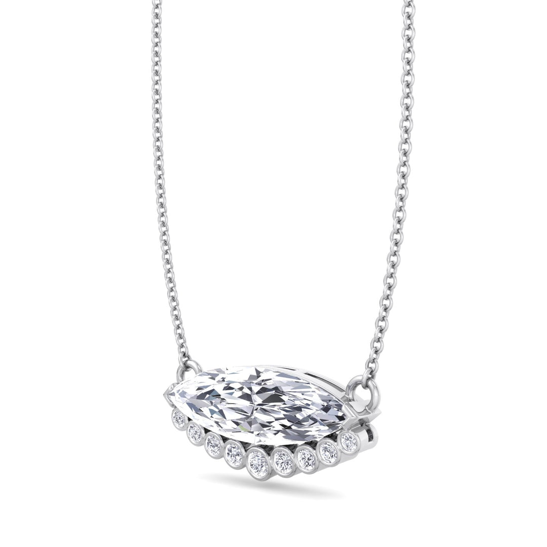 marquise-shape-diamond-pendant-with-bezel-set-round-diamonds-in-white-gold