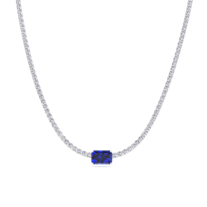 single-stone-blue-sapphire-and-round-cut-diamond-tennis-necklace-in-solid-white-gold