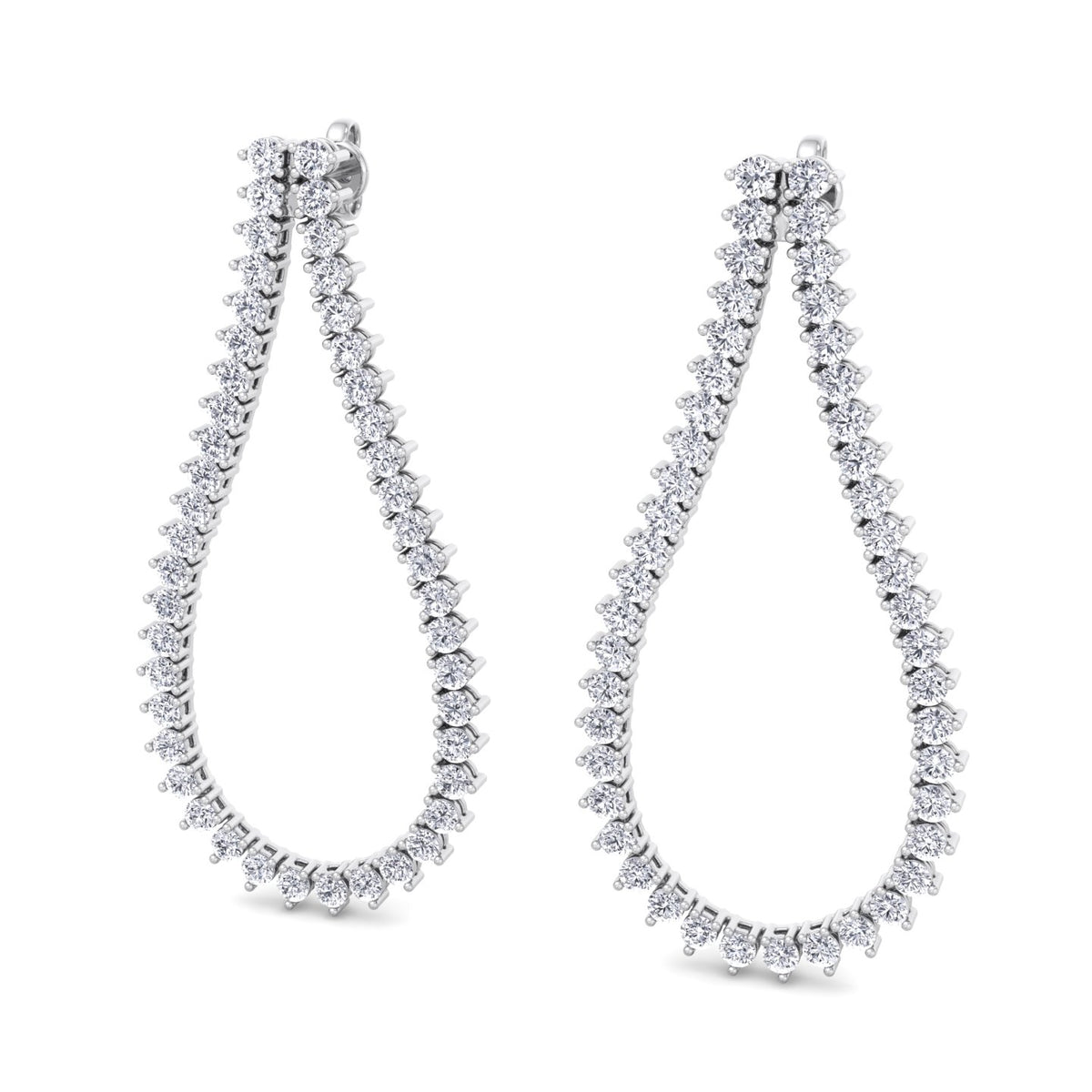 Macha - 2.40CT Teardrop Shape Diamond Fashion Earrings - Gem Jewelers Co