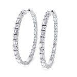 Altaire - Emerald and Round Cut Eternity Hoops - Gem Jewelers Co