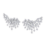 Celeste - 4.20CT Luxurious Cluster Diamond Earring Crawlers - Gem Jewelers Co