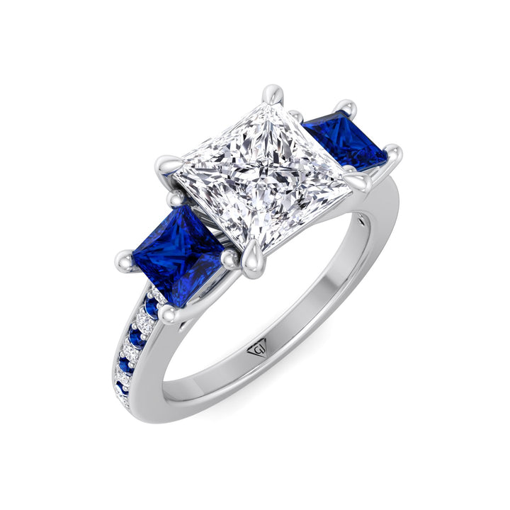 3-20c-t-w-princess-cut-diamond-engagement-ring-with-blue-sapphire-sidestones-in-solid-white-gold