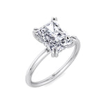 Zuri - Radiant Cut Solitaire Diamond Engagement Ring with Double Claw Prong - Gem Jewelers Co