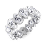 bezel-set-pear-shape-diamond-eternity-band-in-solid-white-gold