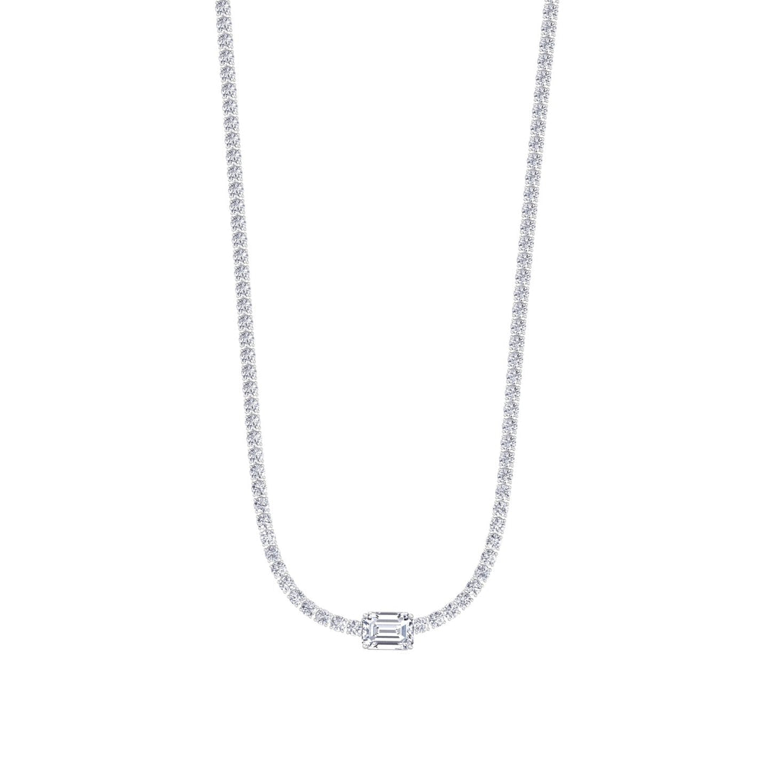classic-diamond-tennis-necklace-with-emerald-cut-diamond-center-stone-in-18k-white-gold