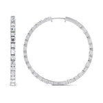 Altaire - Emerald and Round Cut Eternity Hoops - Gem Jewelers Co