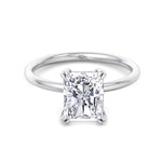 Zuri - Radiant Cut Solitaire Diamond Engagement Ring with Double Claw Prong - Gem Jewelers Co