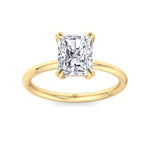 Zuri - Radiant Cut Solitaire Diamond Engagement Ring with Double Claw Prong - Gem Jewelers Co