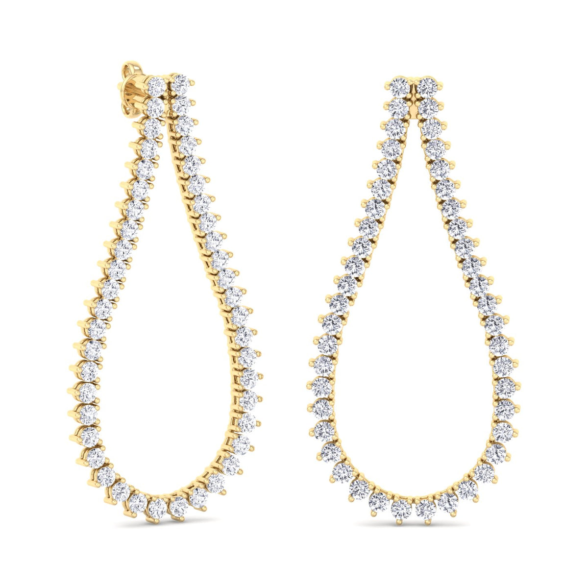 Macha - 2.40CT Teardrop Shape Diamond Fashion Earrings - Gem Jewelers Co