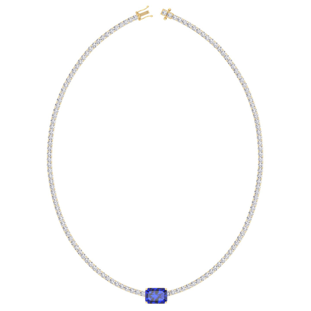 single-stone-blue-sapphire-and-round-cut-diamond-tennis-necklace-in-14k-yellow-gold