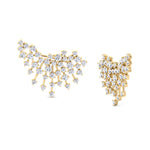 Celeste - 4.20CT Luxurious Cluster Diamond Earring Crawlers - Gem Jewelers Co