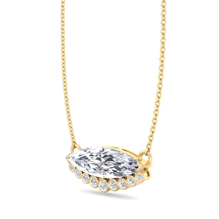 marquise-shape-diamond-pendant-with-bezel-set-round-diamonds-in-yellow-gold