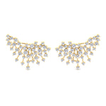 Celeste - 4.20CT Luxurious Cluster Diamond Earring Crawlers - Gem Jewelers Co