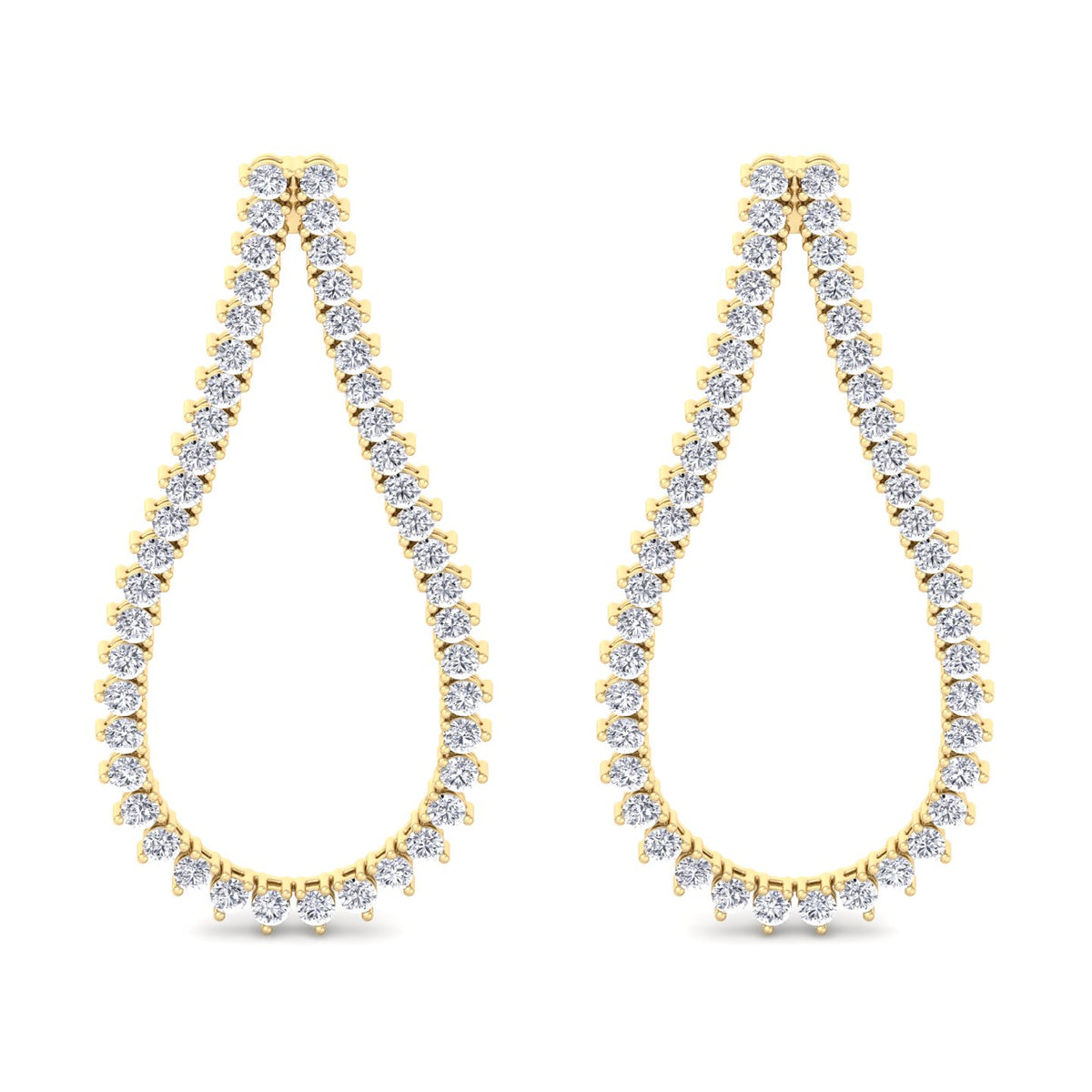 Macha - 2.40CT Teardrop Shape Diamond Fashion Earrings - Gem Jewelers Co