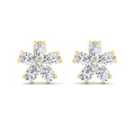 Meldo - 1.05 Carat Pear Shape Flower Diamond Earrings - Gem Jewelers Co