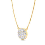 Cerchio - 1.24Ct T.W Pave Circle Pendant Diamond Necklace - Gem Jewelers Co